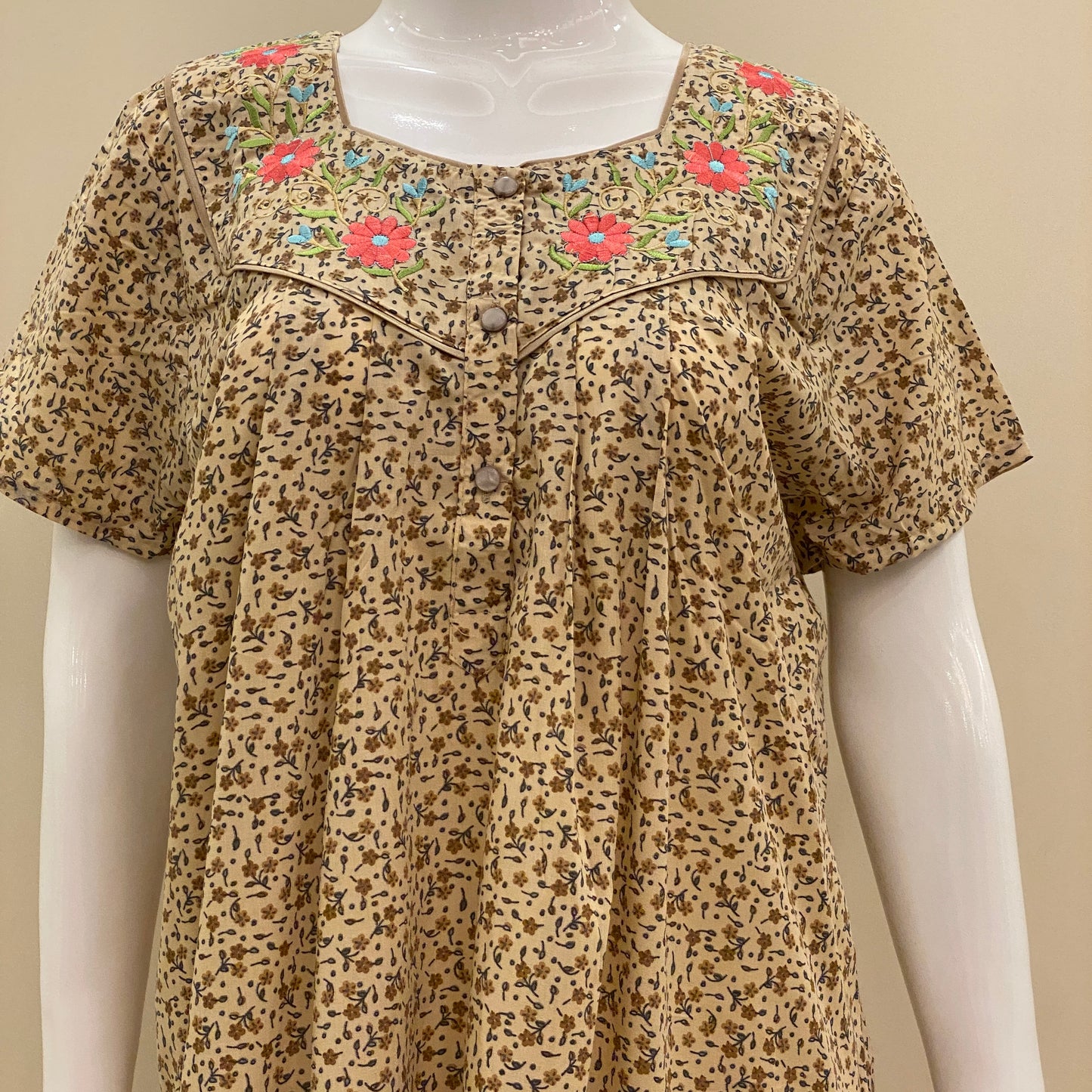 Cotton Lizy Bizy Yoke Nighty (SKU-596)