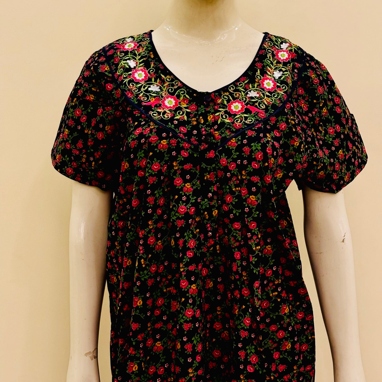 Cotton Lizy Bizy Yoke Nighty (SKU-315)