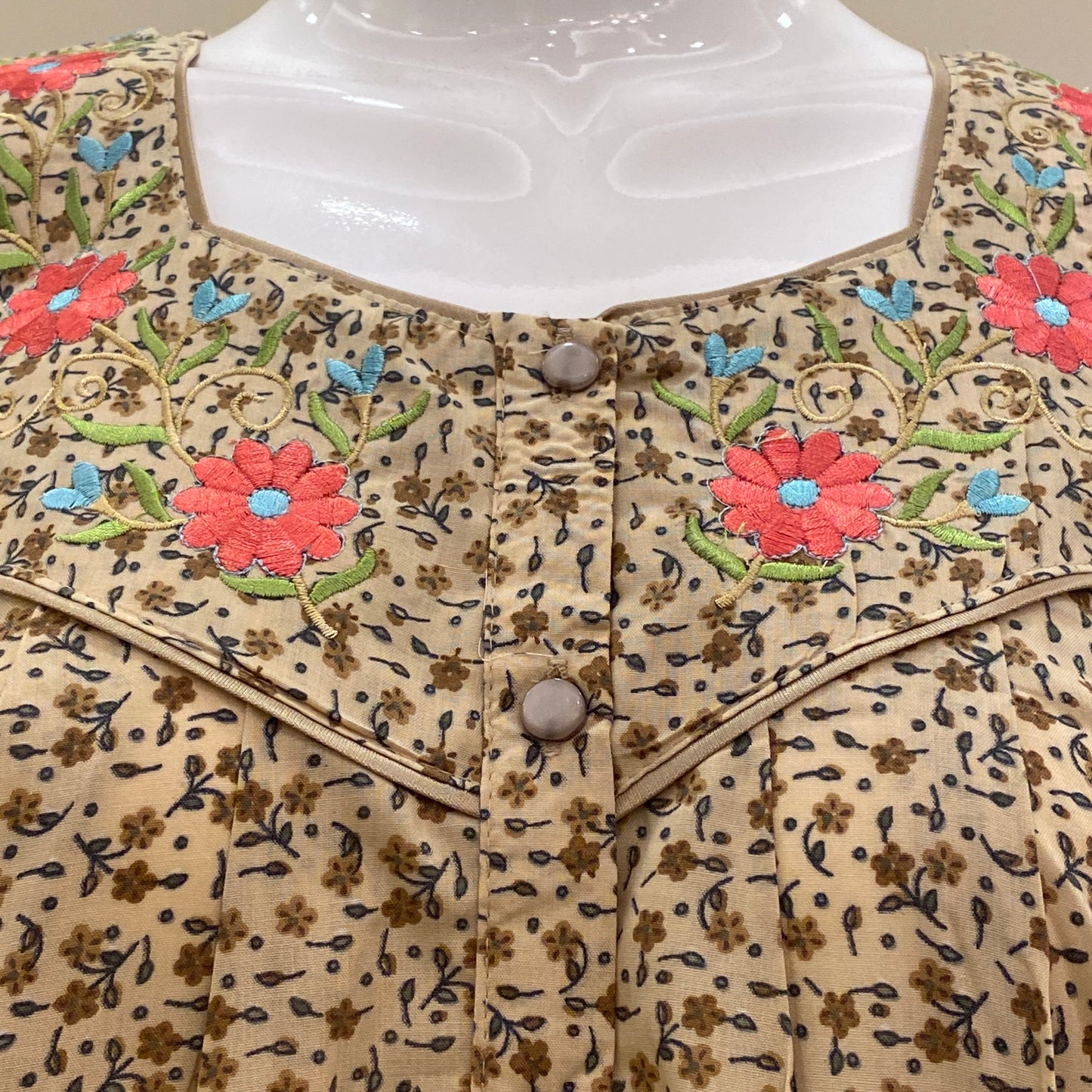 Cotton Lizy Bizy Yoke Nighty (SKU-596)
