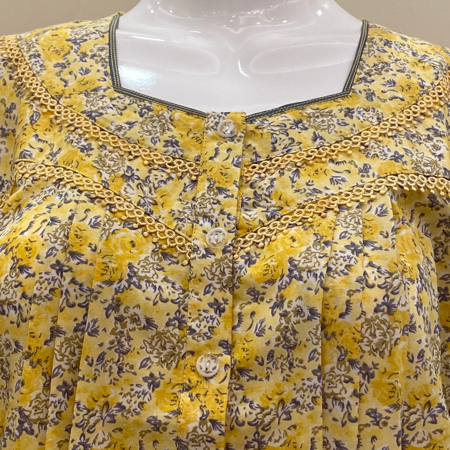 Cotton Lizy Bizy Yoke Nighty (SKU-YLB-61)