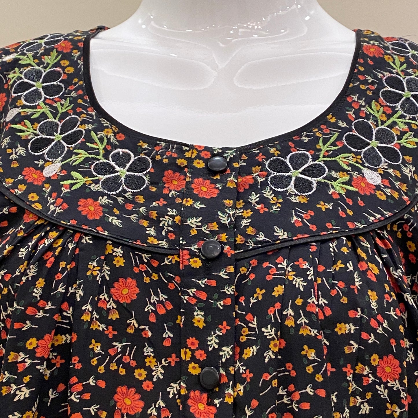 Cotton Lizy Bizy Yoke Nighty (SKU-571)