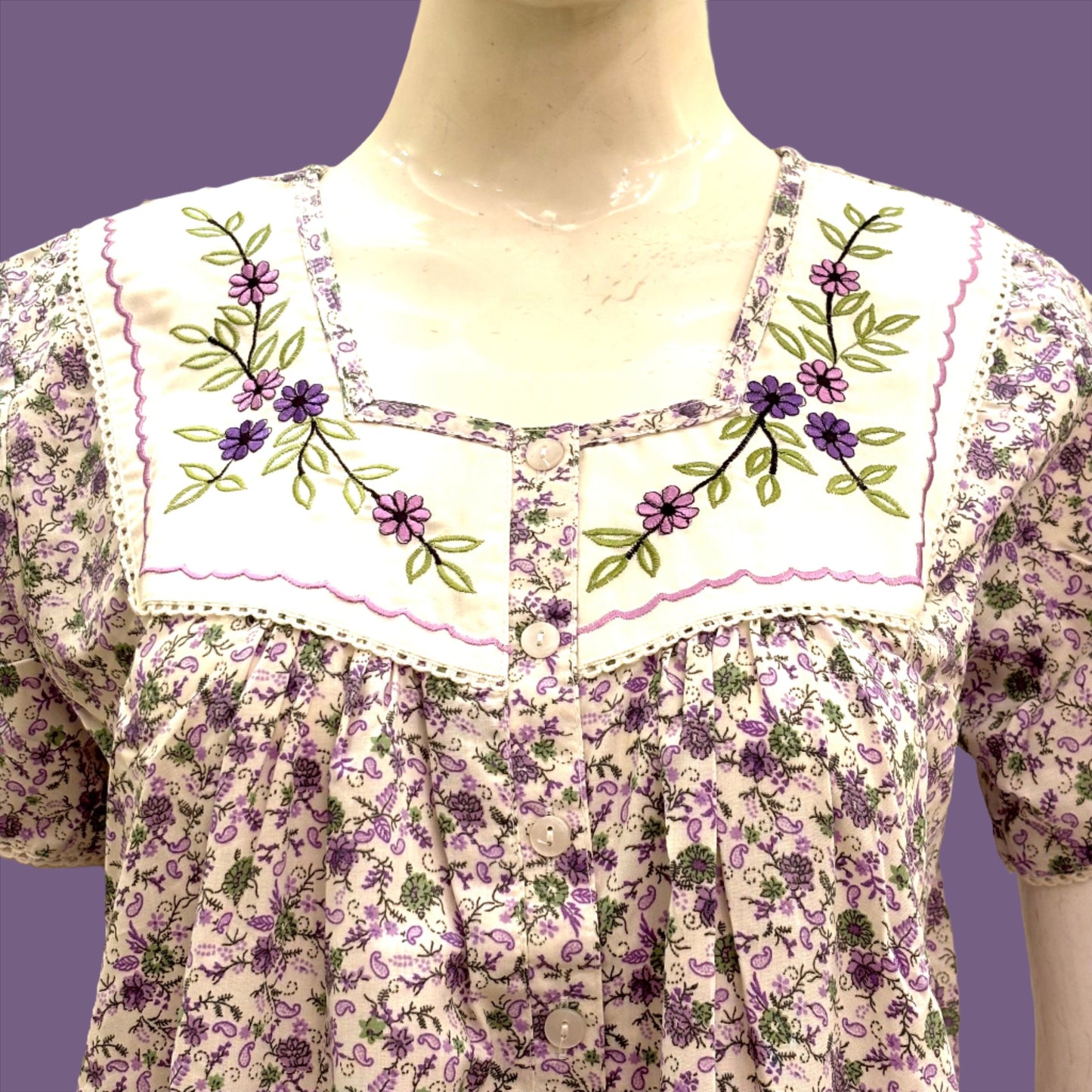 Cotton Yoke Nighty (SKU-140)