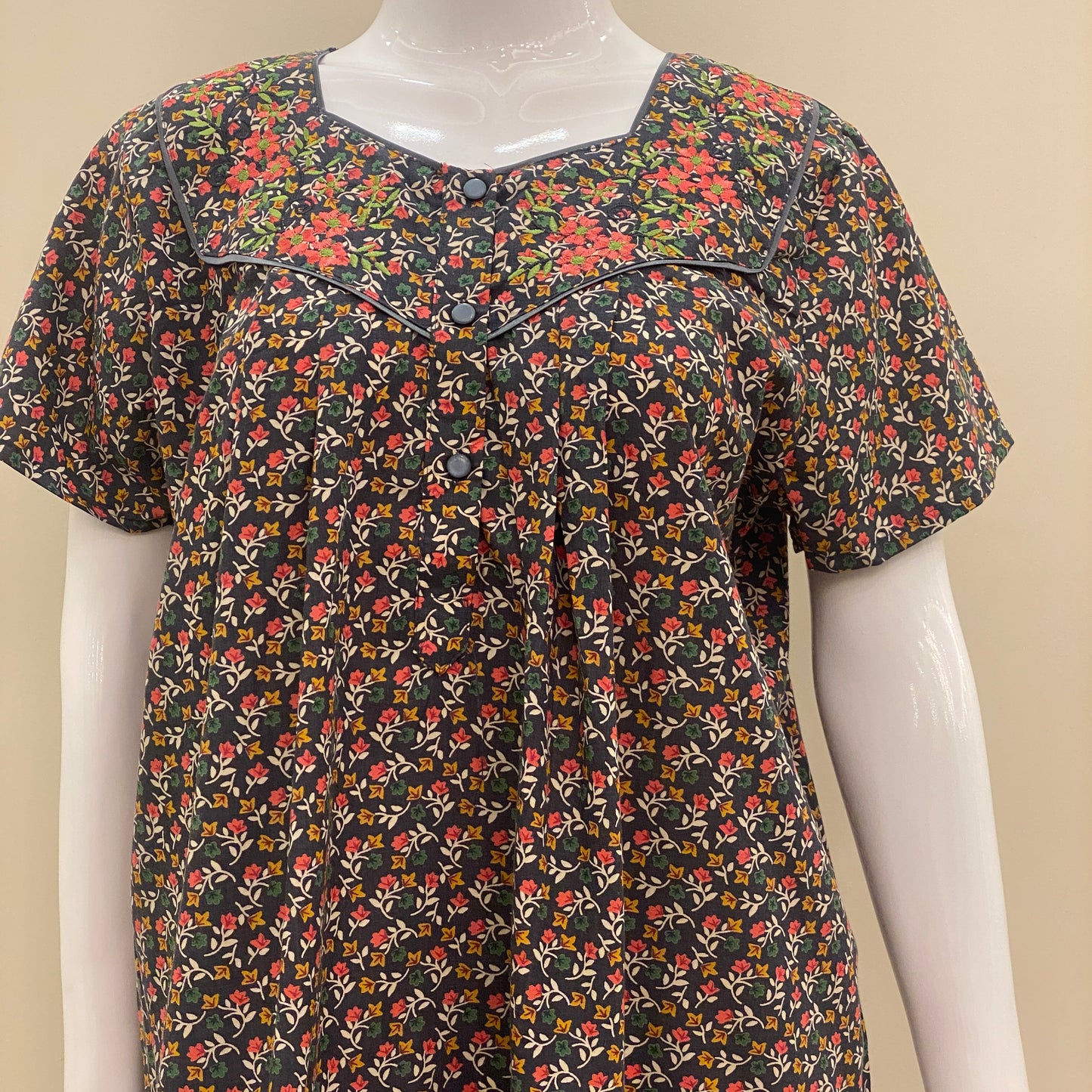Cotton Lizy Bizy Yoke Nighty (SKU-581)