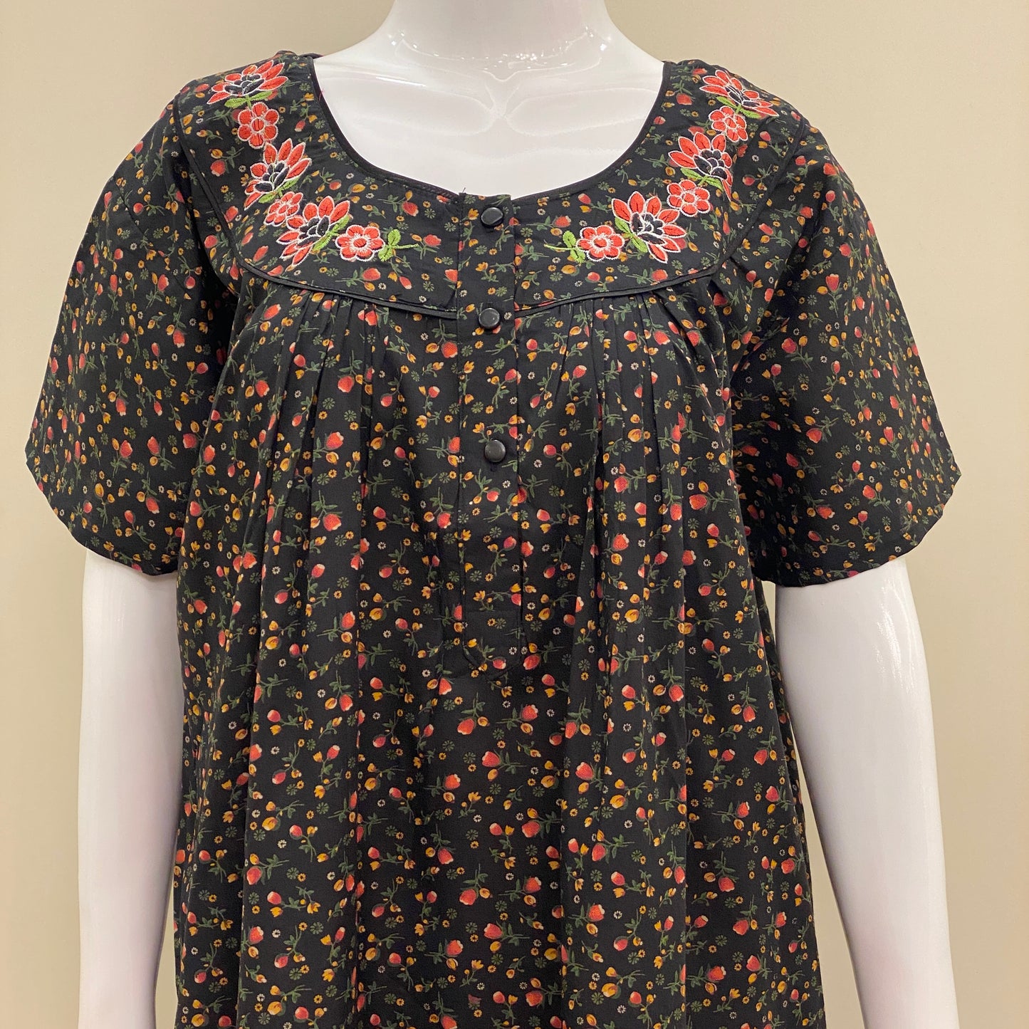 Cotton Lizy Bizy Yoke Nighty (SKU-LB-22)