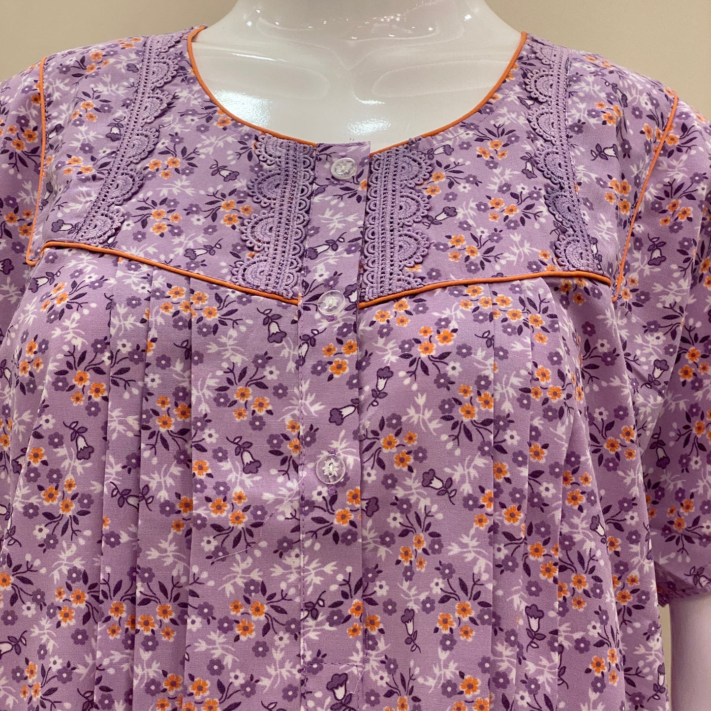 Cotton Lizy Bizy Yoke Nighty (SKU-YLB-59)