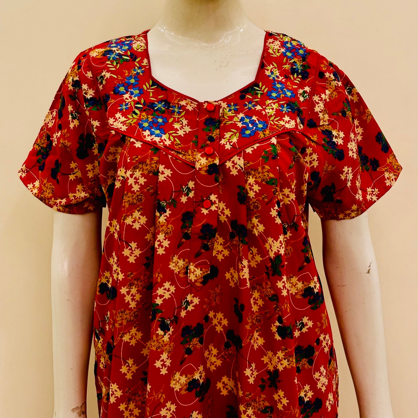 Cotton Lizy Bizy Yoke Nighty (SKU-310)
