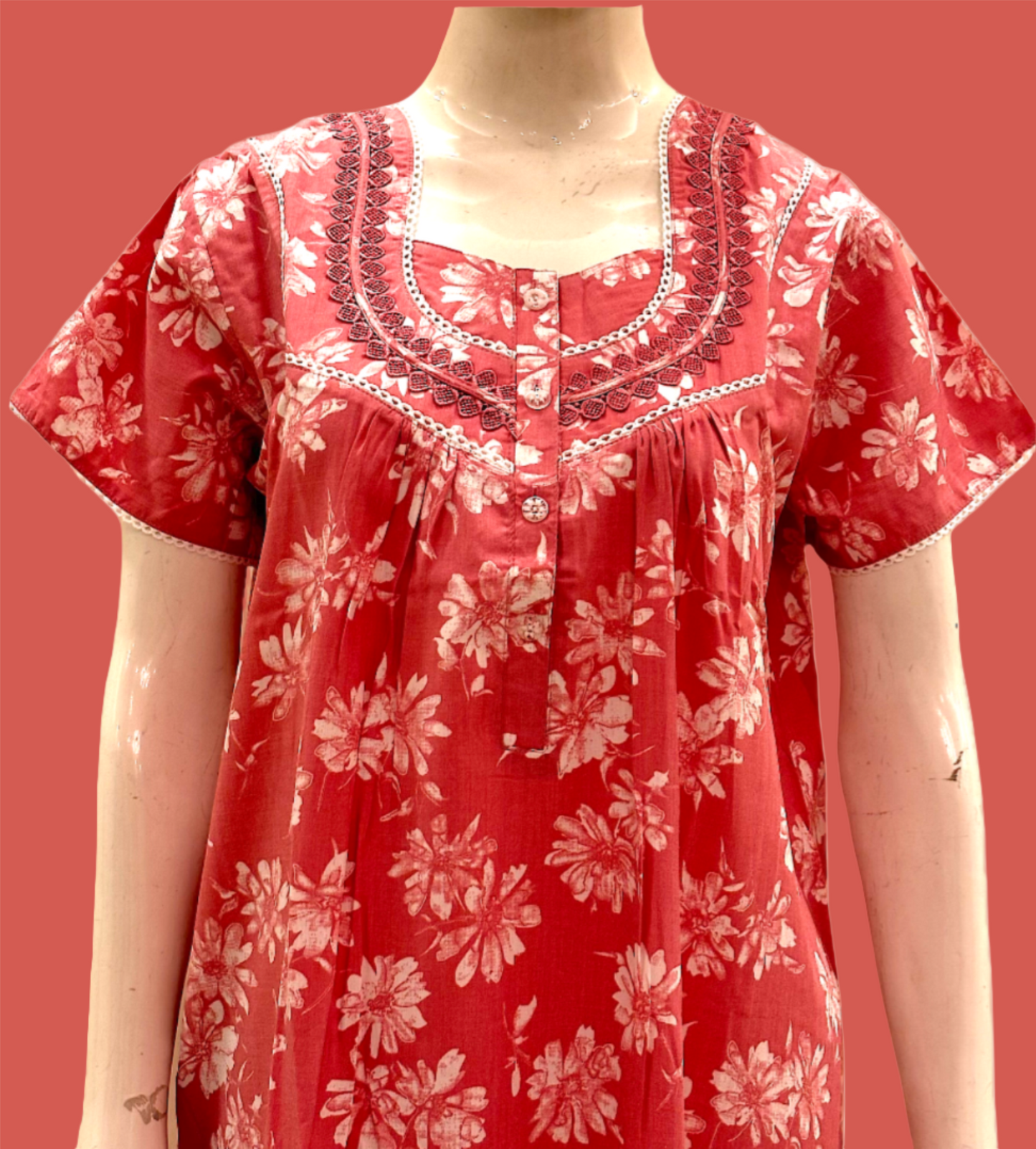 Cotton Yoke Nighty (SKU-146)