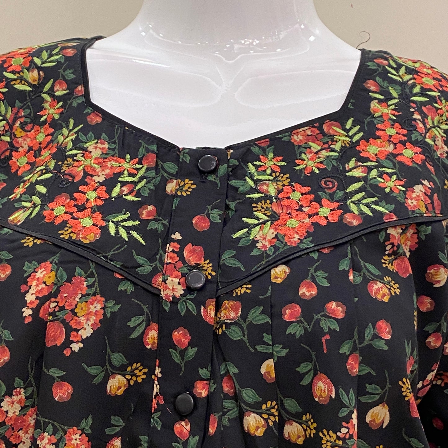 Cotton Lizy Bizy Yoke Nighty (SKU-LB-27)