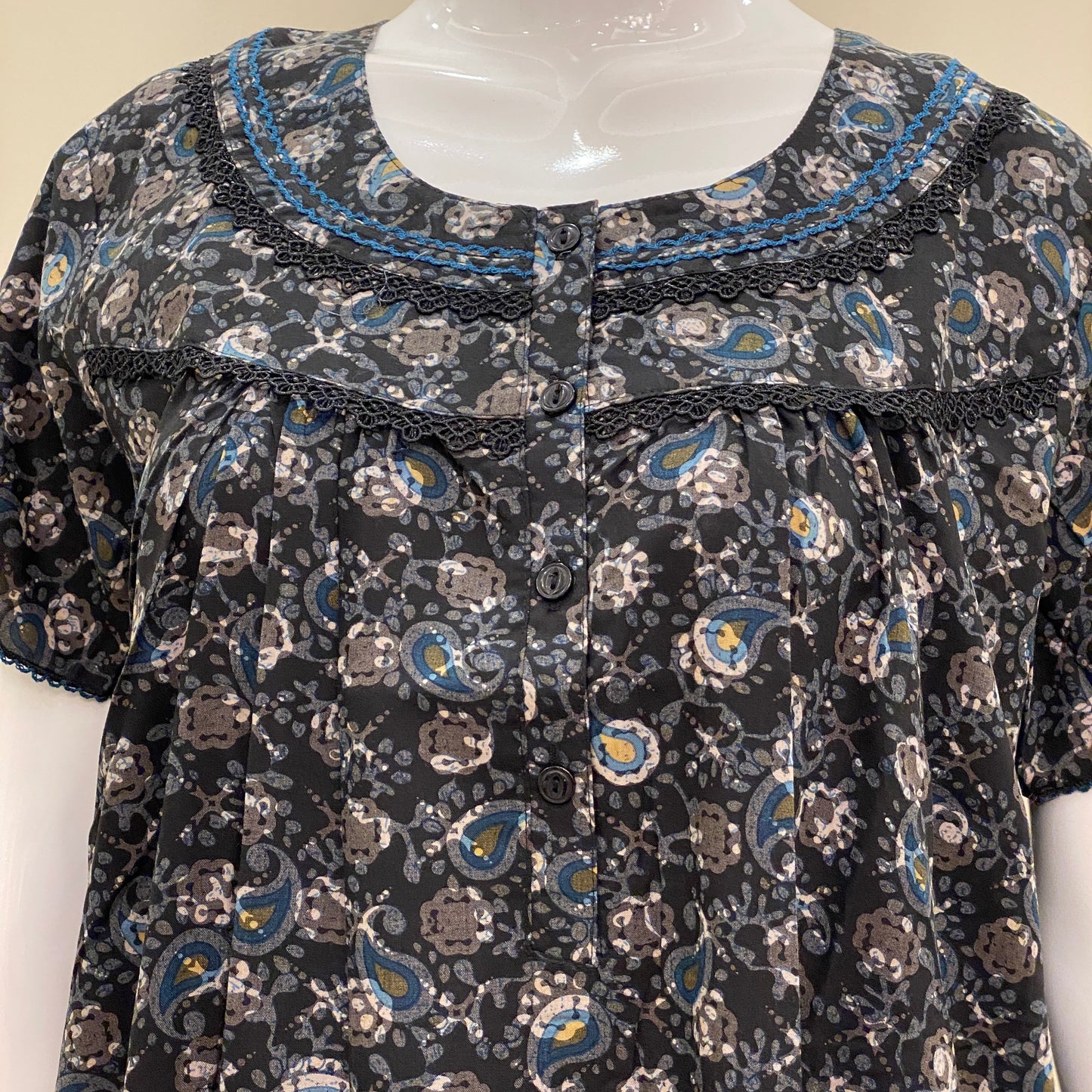Cotton Lizy Bizy Yoke Nighty (SKU-YLB-42)