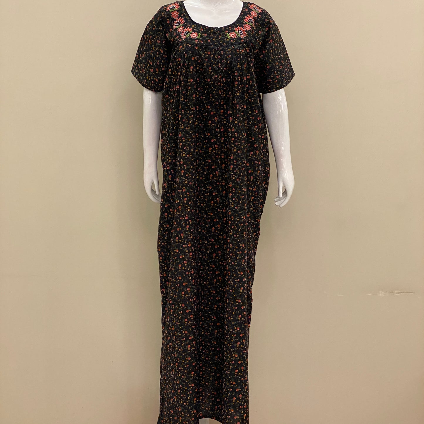 Cotton Lizy Bizy Yoke Nighty (SKU-LB-22)