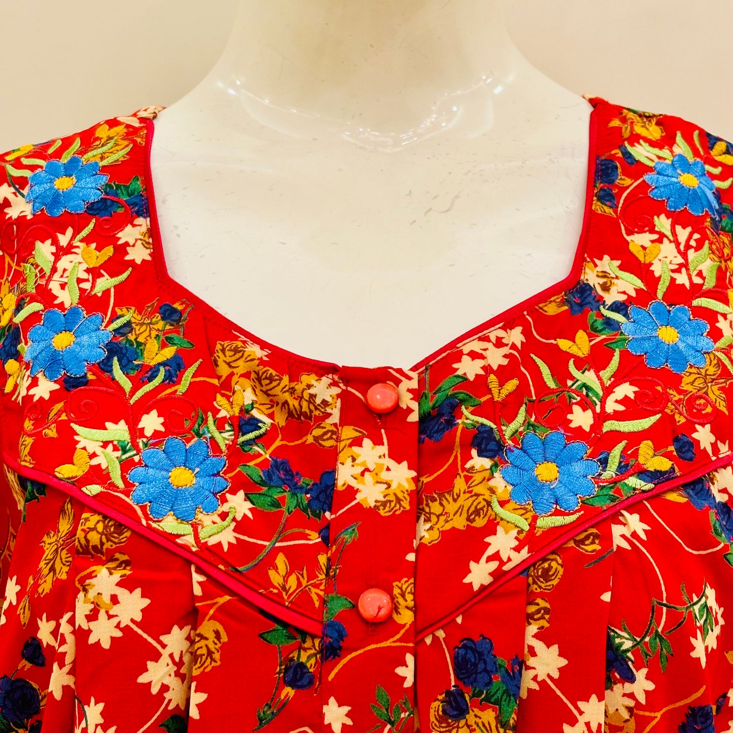 Cotton Lizy Bizy Yoke Nighty (SKU-317)