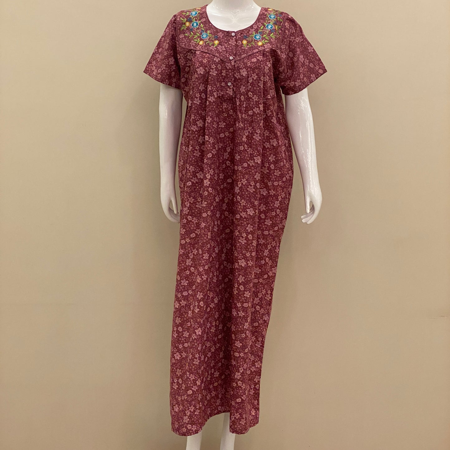 Cotton Lizy Bizy Yoke Nighty (SKU-593)