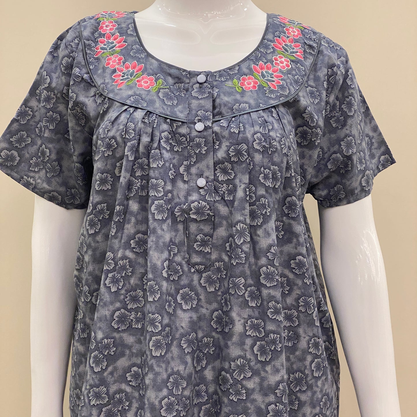 Cotton Lizy Bizy Yoke Nighty (SKU-573)