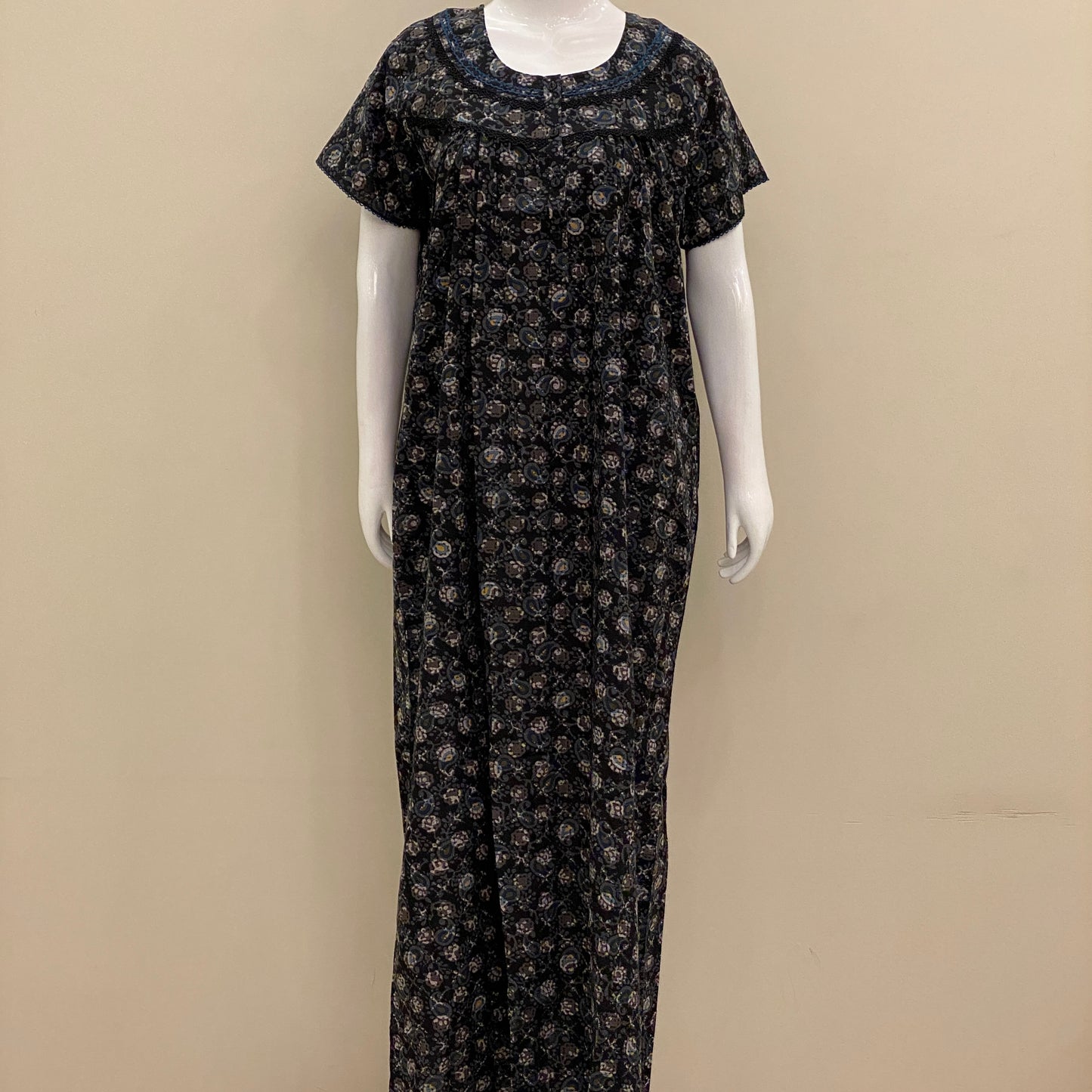 Cotton Lizy Bizy Yoke Nighty (SKU-YLB-42)