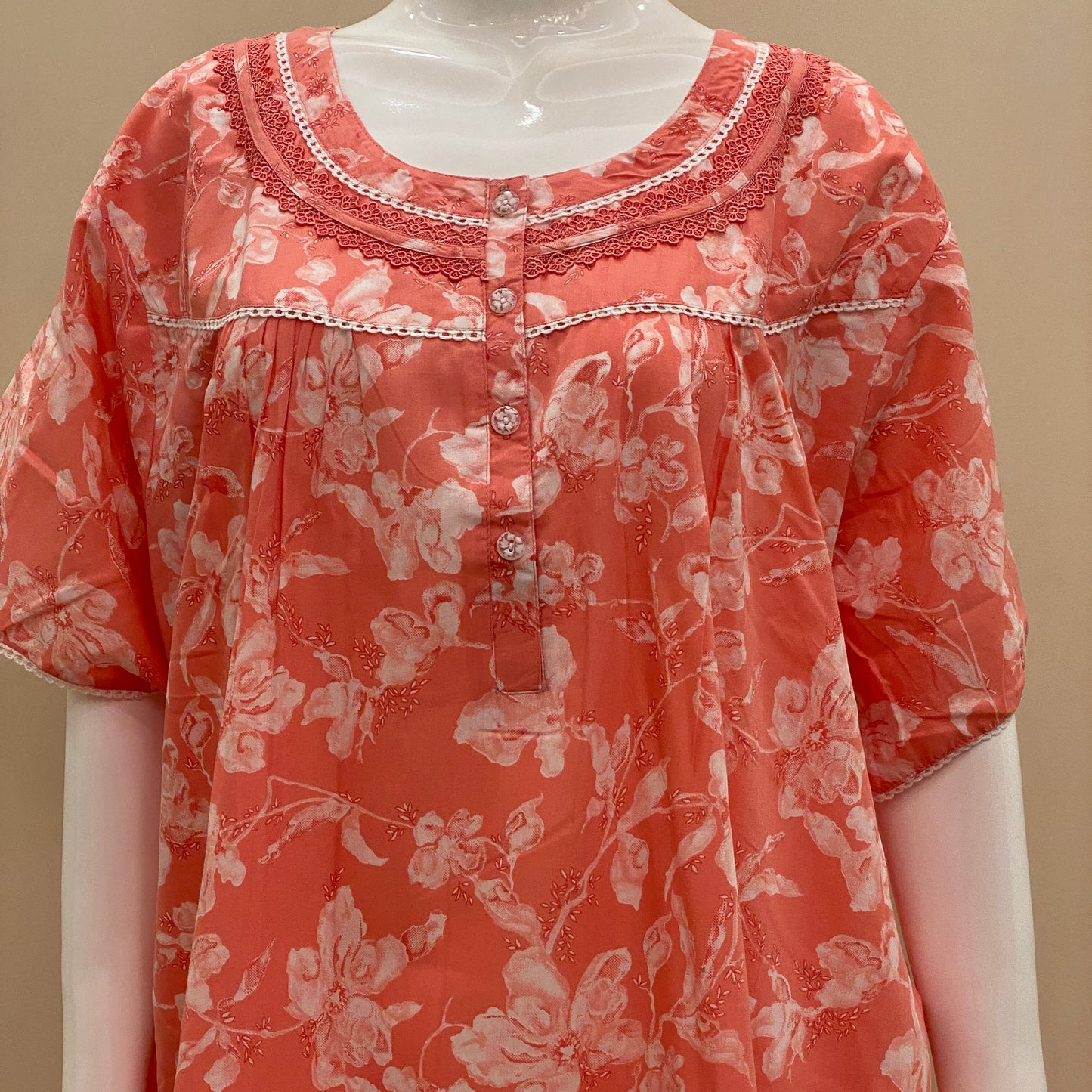 Cotton Lizy Bizy Yoke Nighty (SKU-YLB-52)