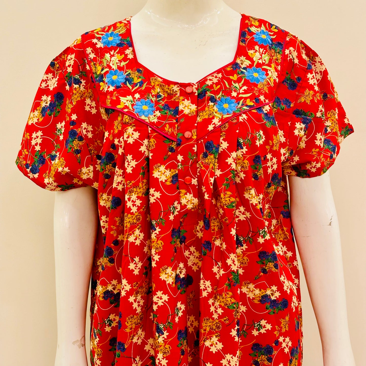 Cotton Lizy Bizy Yoke Nighty (SKU-317)