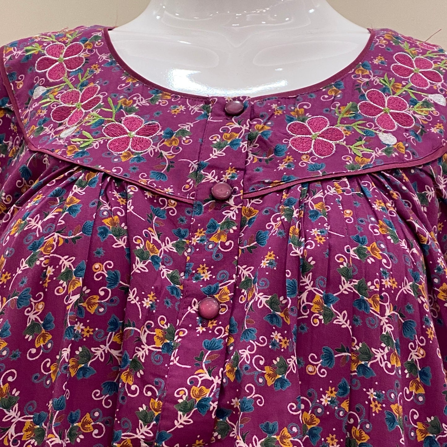 Cotton Lizy Bizy Yoke Nighty (SKU-580)