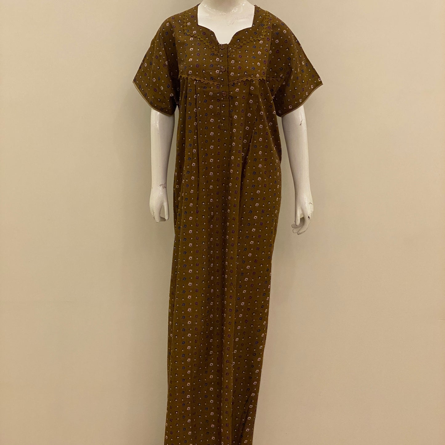 Cotton Lizy Bizy Yoke Nighty (SKU-72)