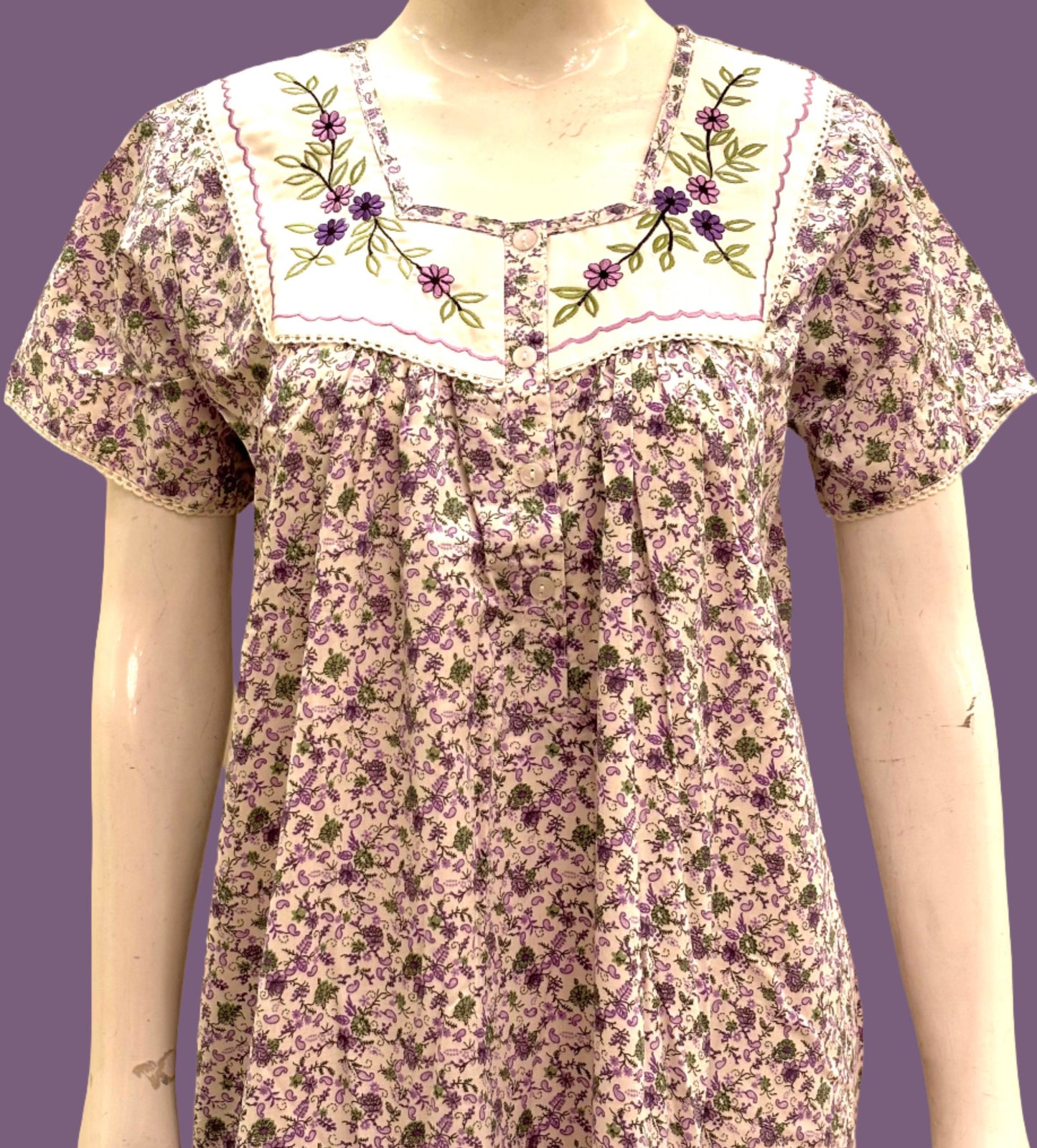 Cotton Yoke Nighty (SKU-140)