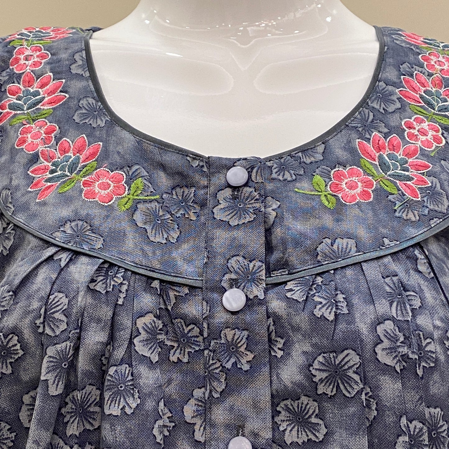 Cotton Lizy Bizy Yoke Nighty (SKU-573)