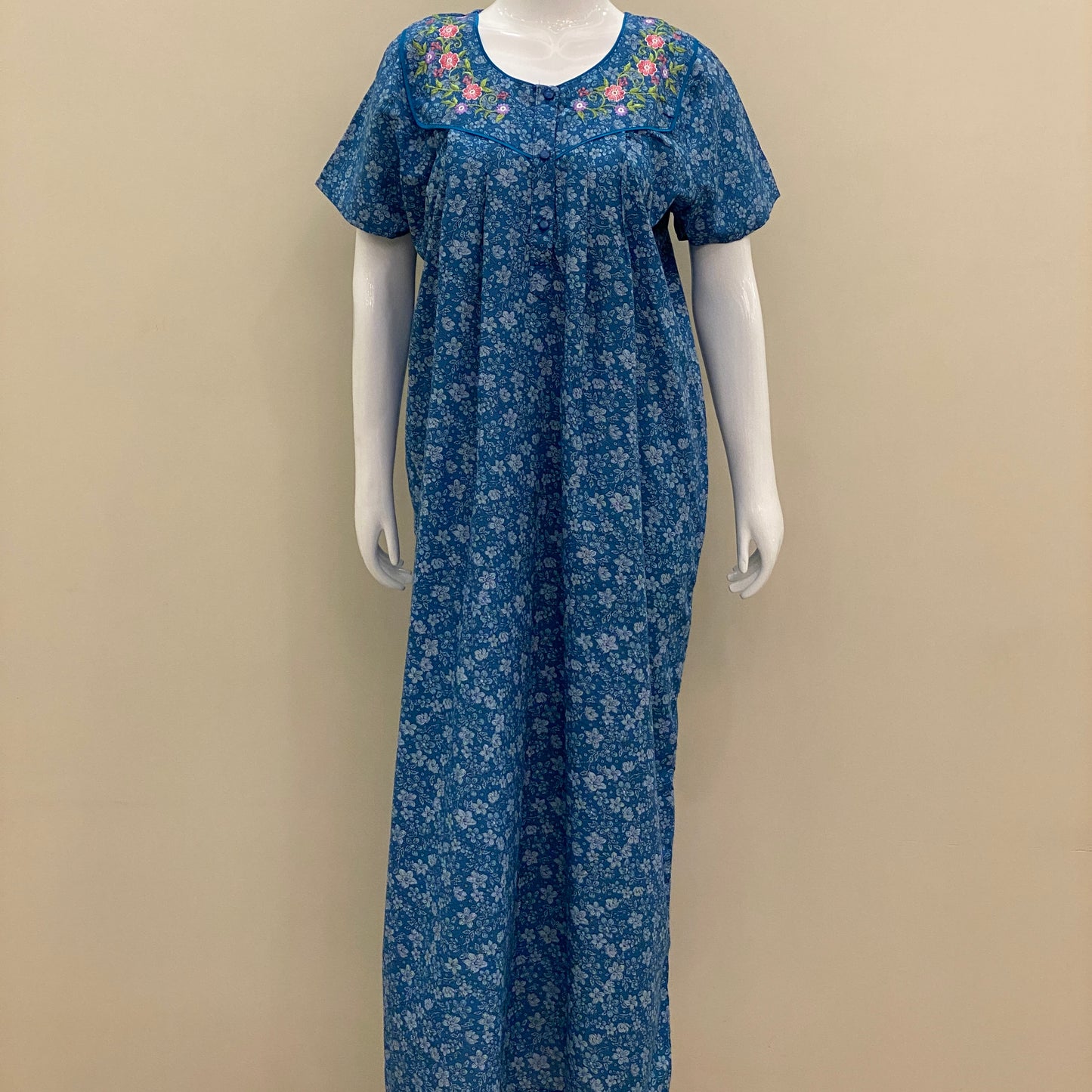 Cotton Lizy Bizy Yoke Nighty (SKU-592)