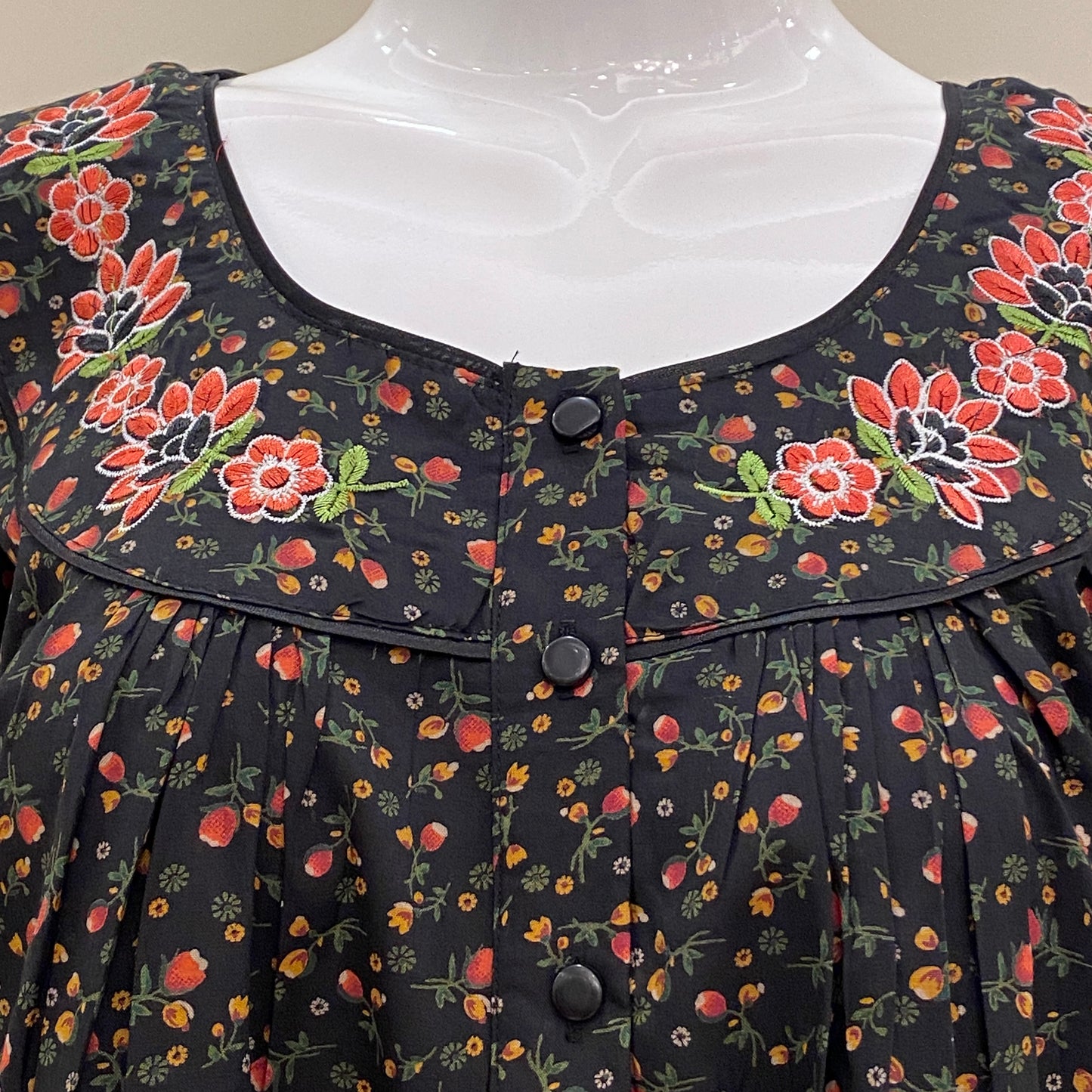 Cotton Lizy Bizy Yoke Nighty (SKU-LB-22)