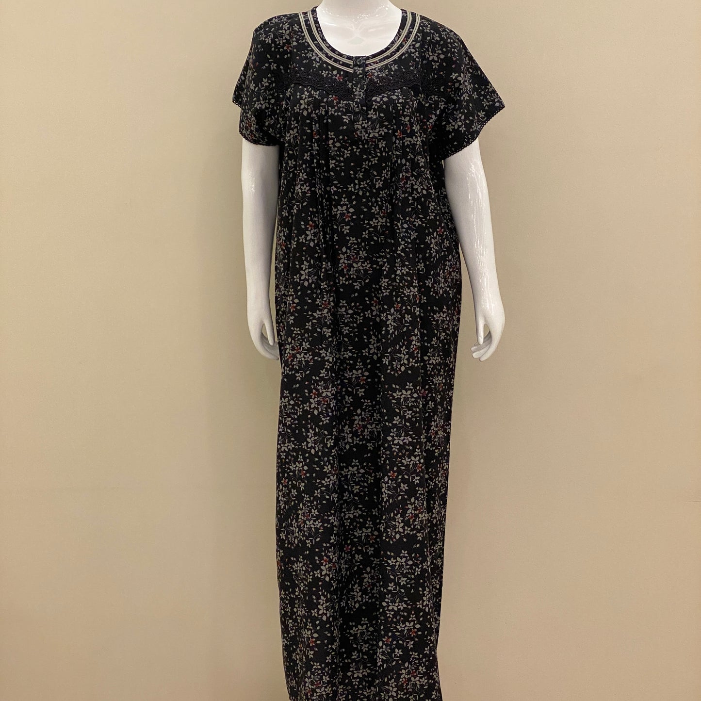 Cotton Lizy Bizy Yoke Nighty (SKU-563)