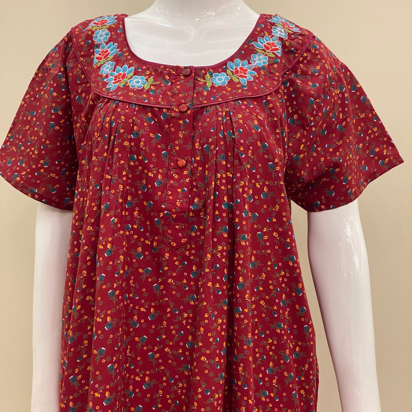 Cotton Lizy Bizy Yoke Nighty (SKU-LB-12)