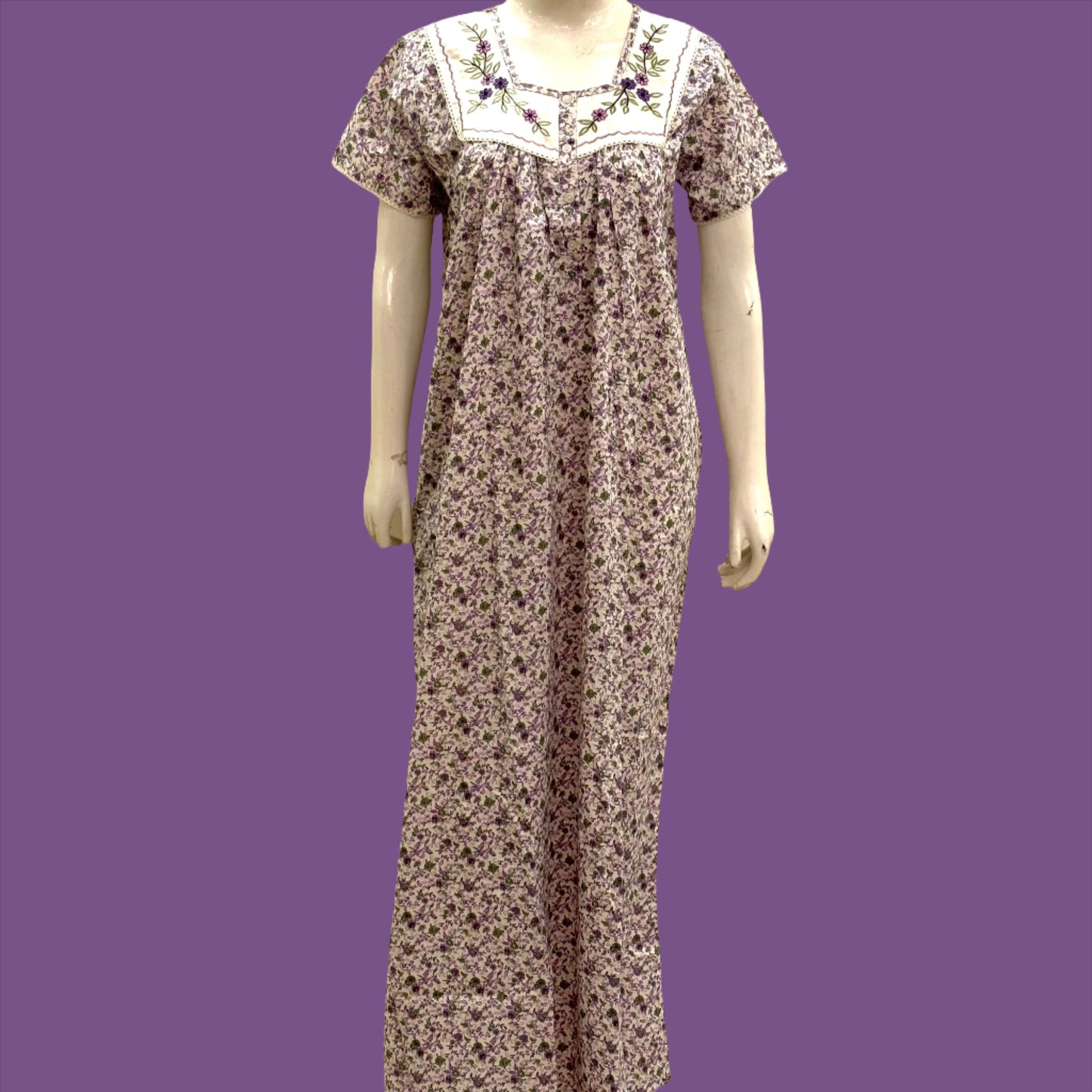 Cotton Yoke Nighty (SKU-140)