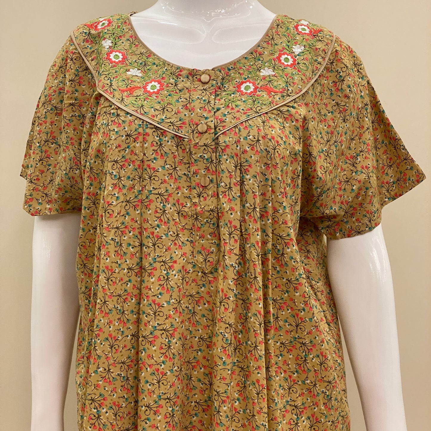 Cotton Lizy Bizy Yoke Nighty (SKU-LB-15)