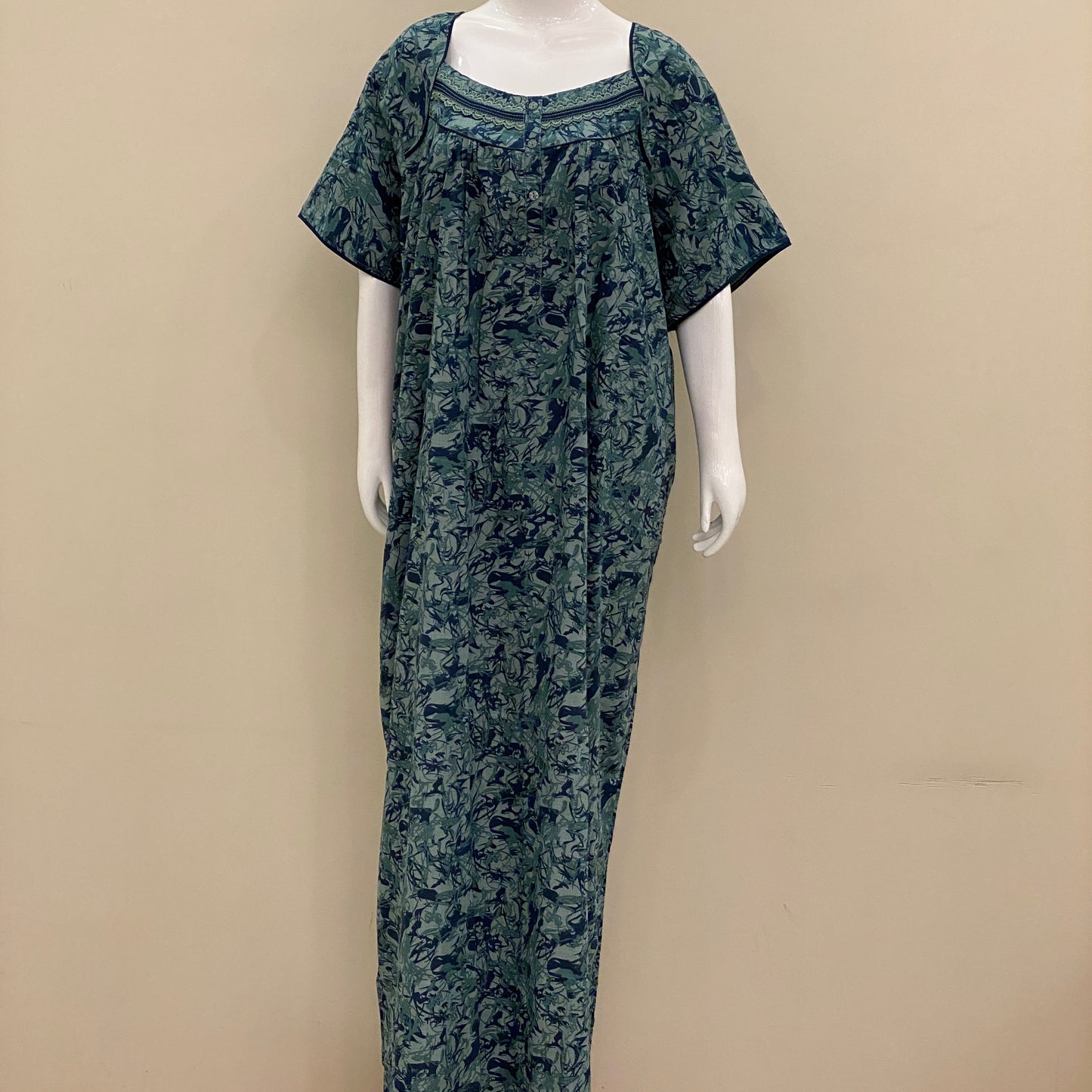 Cotton Lizy Bizy Yoke Nighty (SKU-YLB-43)