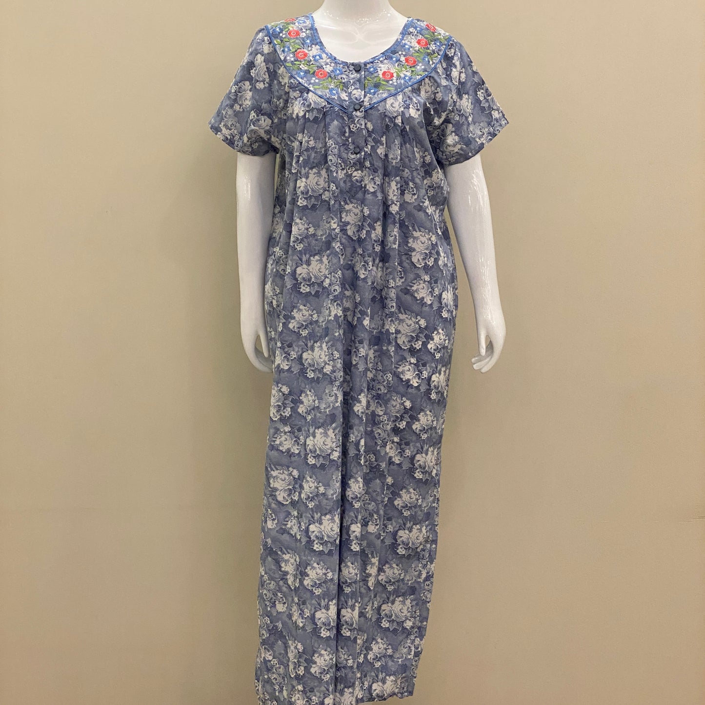 Cotton Lizy Bizy Yoke Nighty (SKU-588)