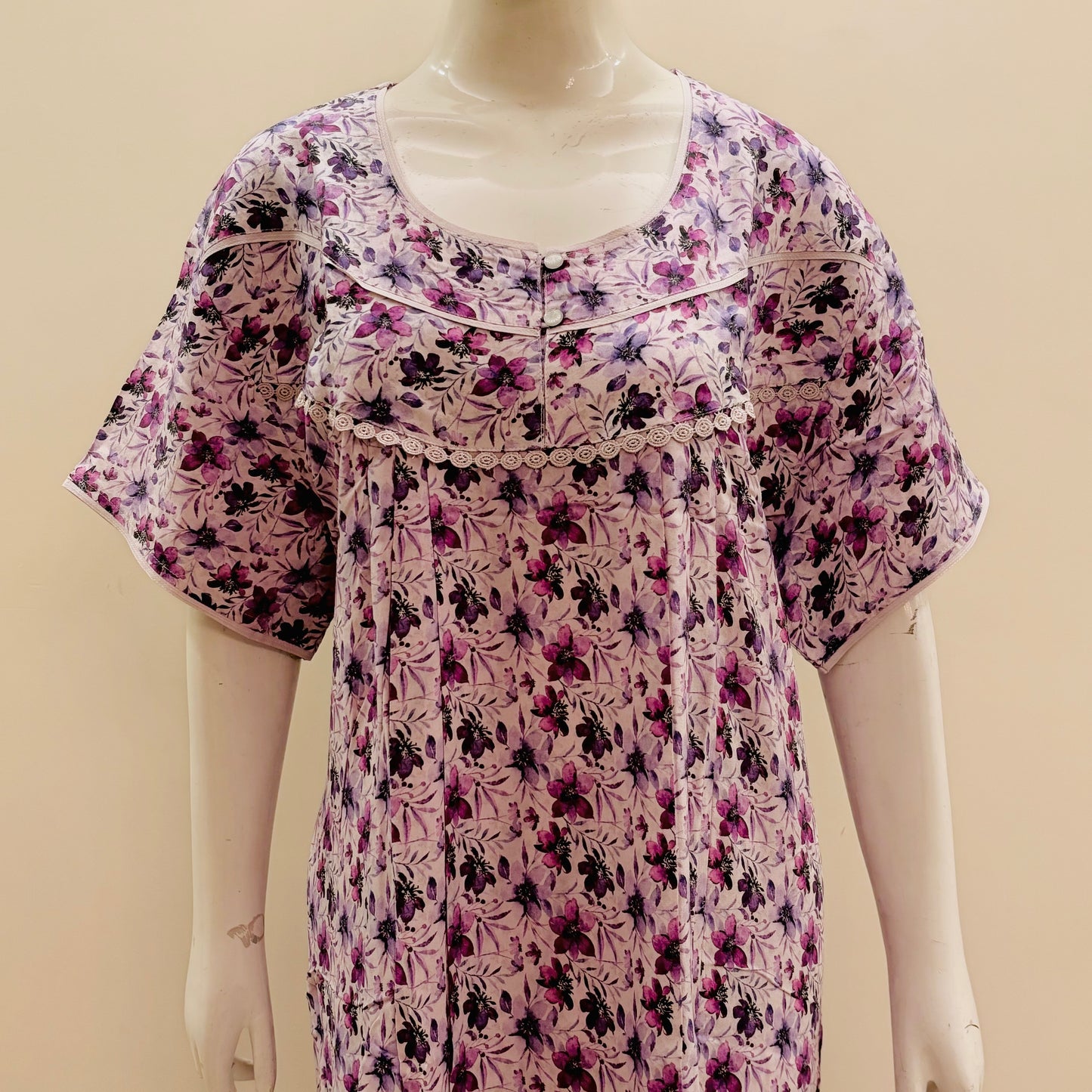 Cotton Yoke Nighty - SKU - 68