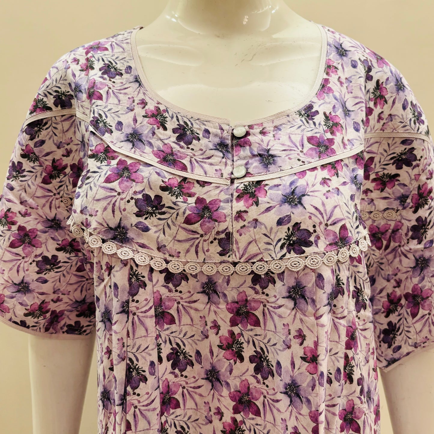 Cotton Yoke Nighty - SKU - 68