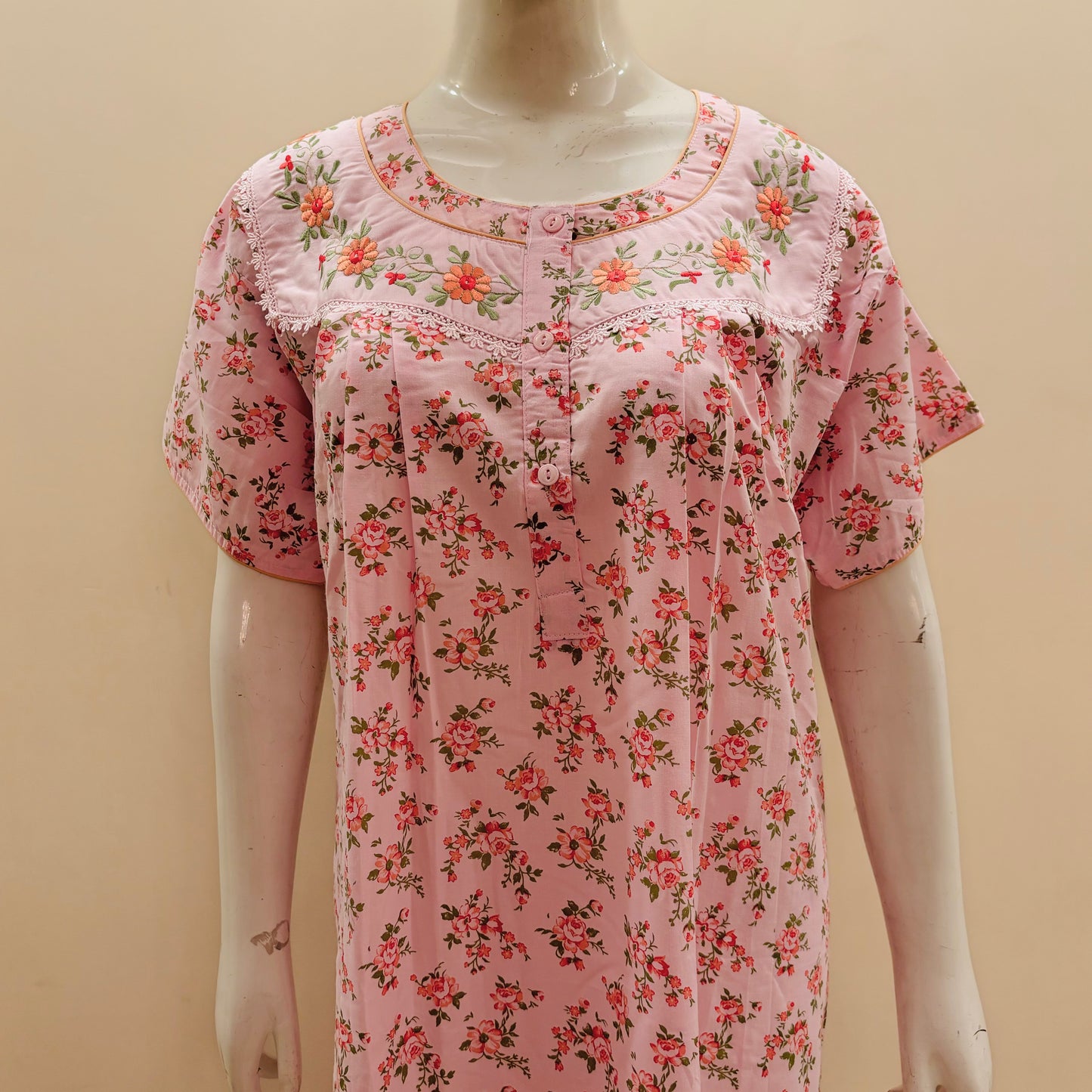 Cotton Yoke Nighty - SKU - 70