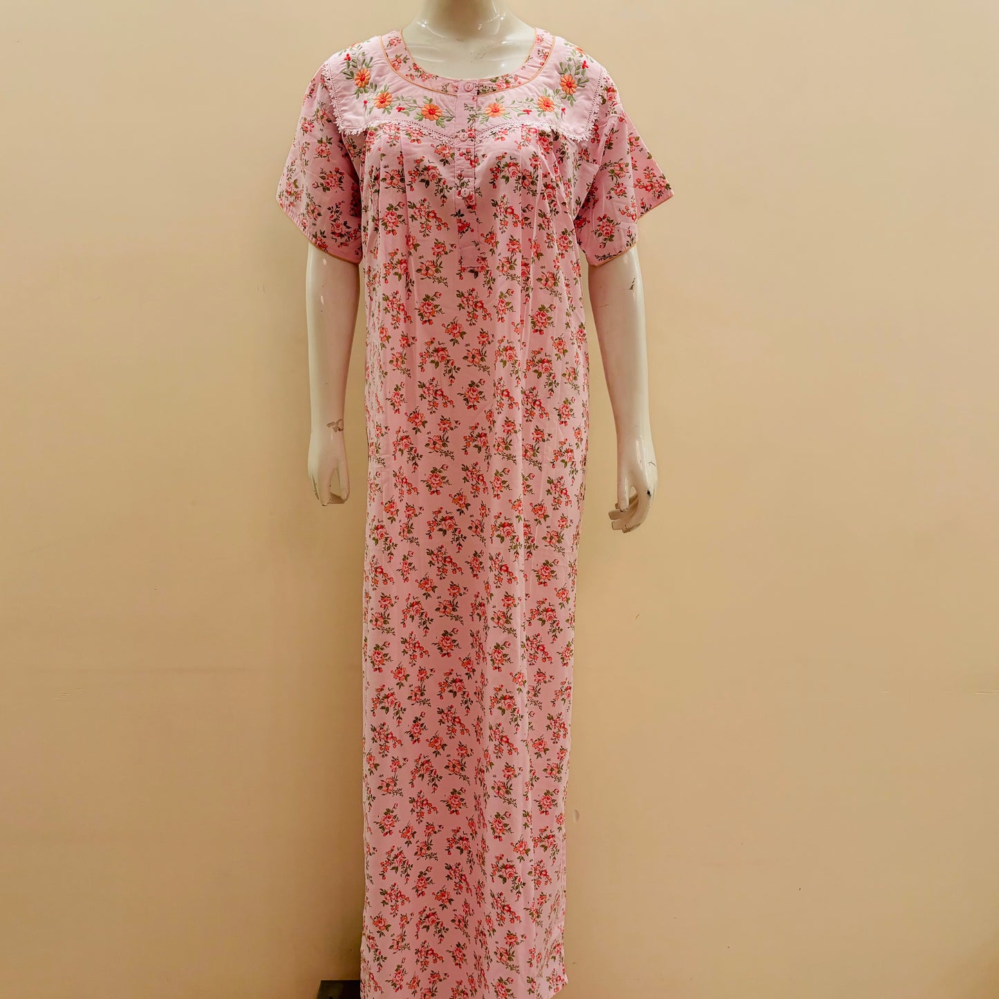 Cotton Yoke Nighty - SKU - 70