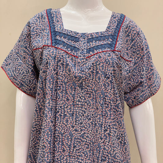 Cotton Lizy Bizy Yoke Nighty-SKU-YLB-4