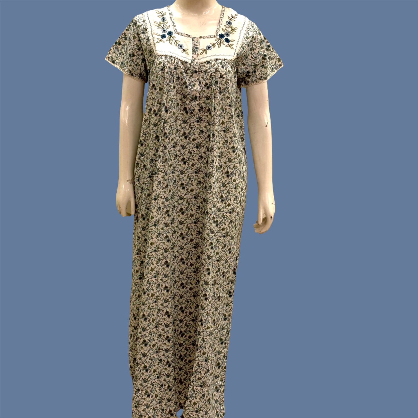 Cotton Yoke Nighty -SKU-139