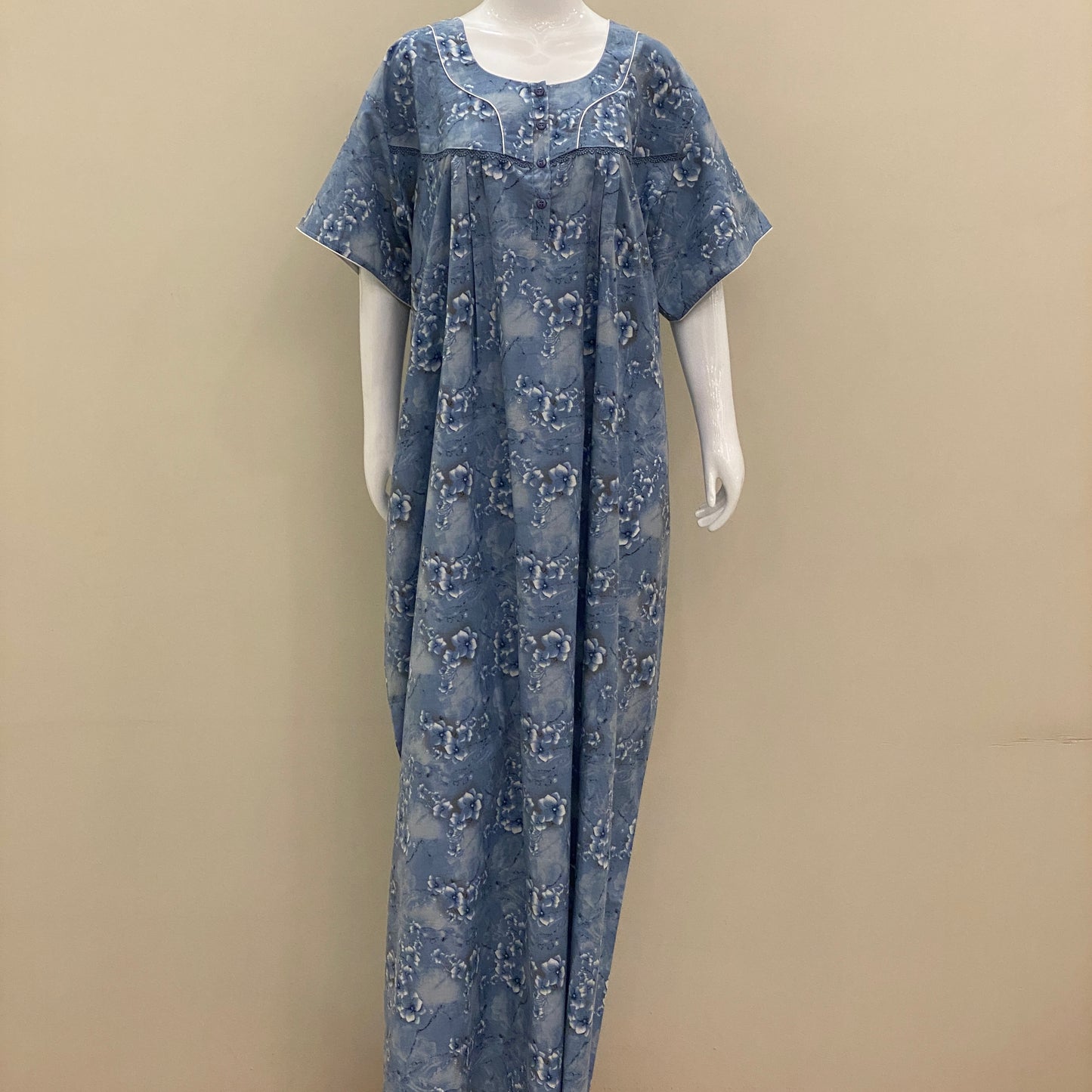 Cotton Yoke Nighty - SKU - 662